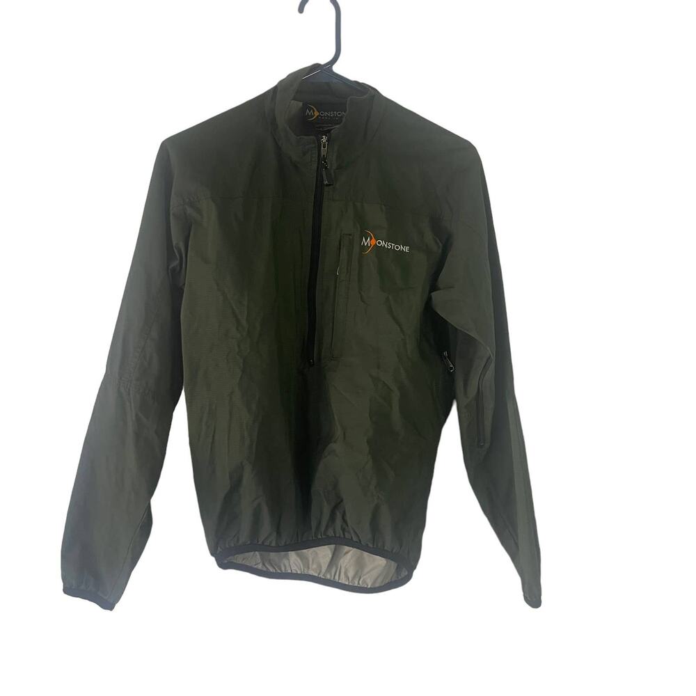 MoonStone Women's Size Small Green Rain Windbreaker Jacket‎